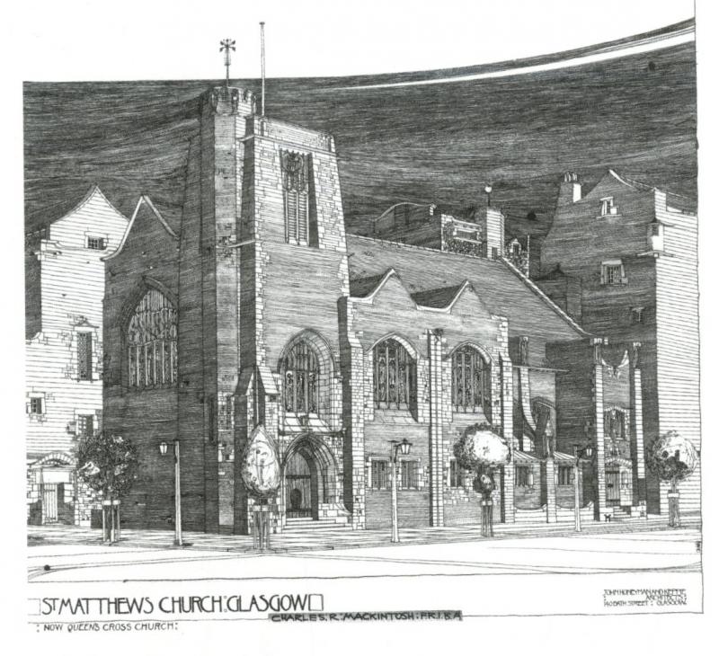 Dibujo del exterior de la Iglesia