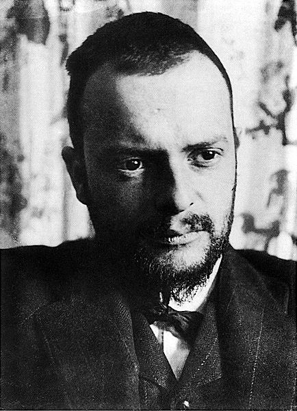 Paul Klee, fotografía de 1911, hecha por Alexander Eliasberg.