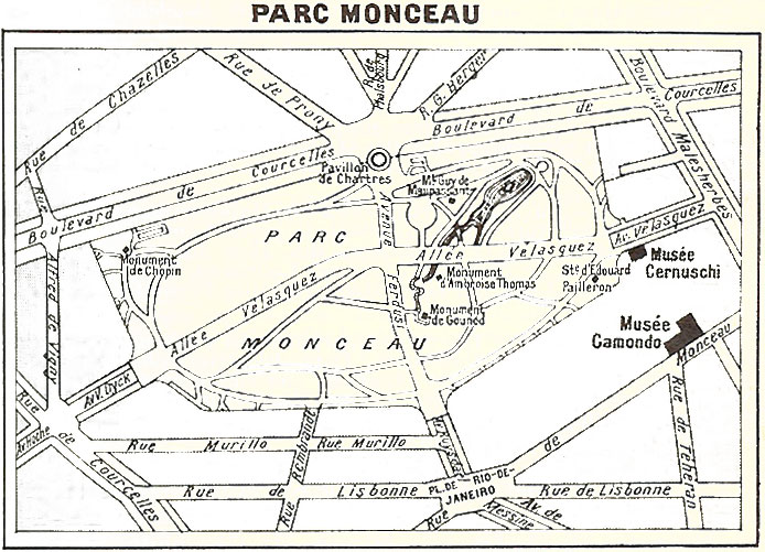 Plano del Parc Monceau