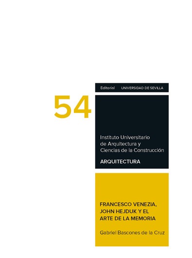 Portada del libro "Francesco Venezia, John Hejduk y el arte de la memoria"