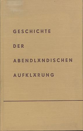 Portada del libro: "Geschichte der abendländischen Aufklärung"
