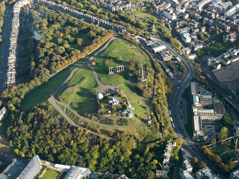 Vista aérea de Calton Hill