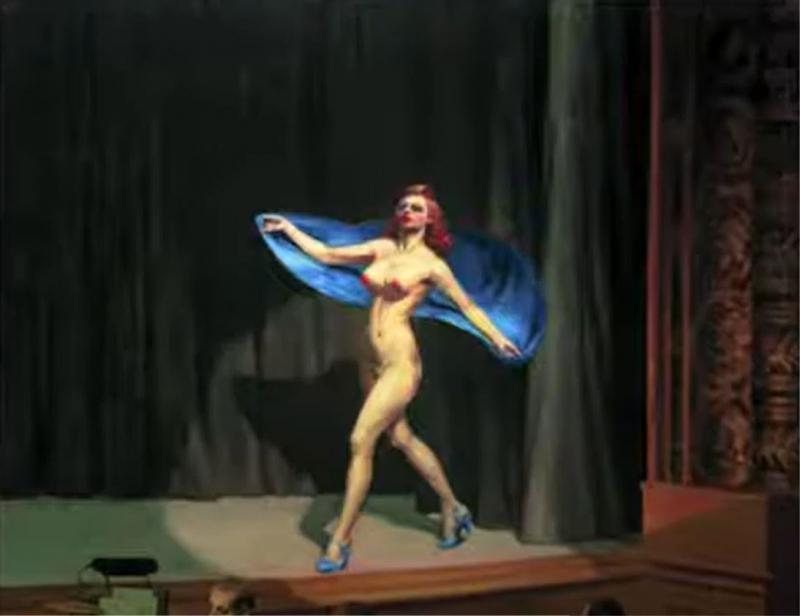 Girlie Show, 1941, Edward Hopper.