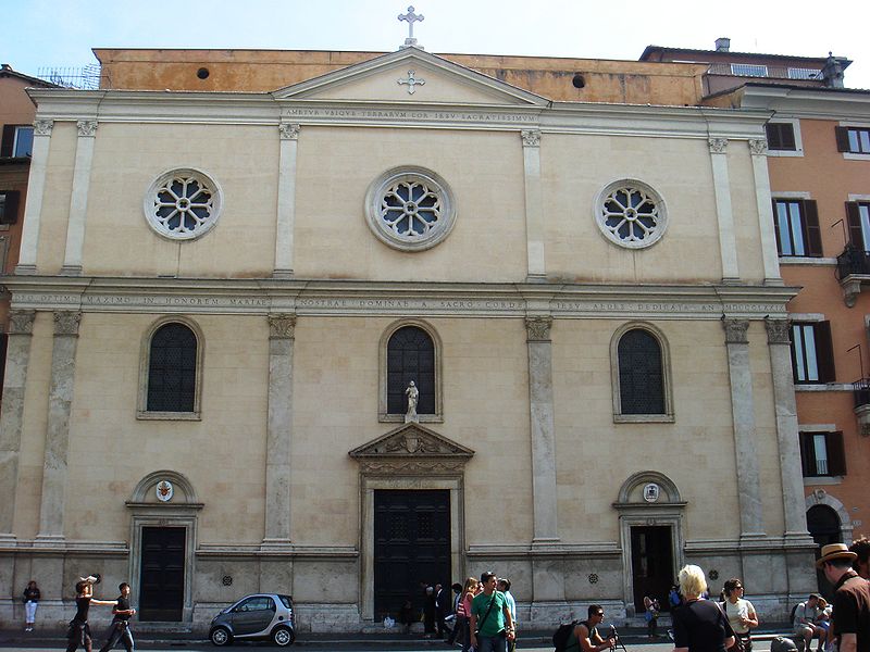 Fachada que da a la plaza Navona