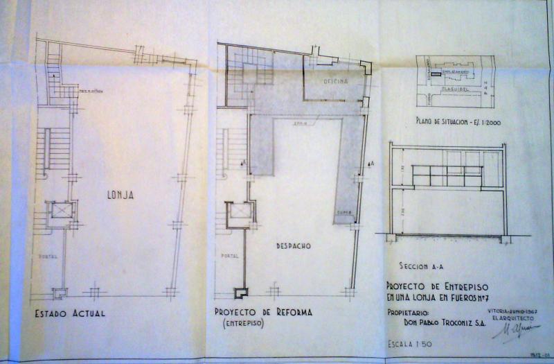 Proyecto con plano de situación