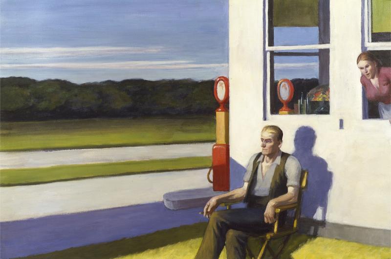 Autovía de Cuatro Carriles, 1956, Edward Hopper.