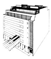 Propuesta edificio Suomi - Ventanas corridas para oficinas - Ventanal vertical para escalera