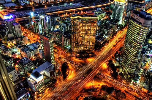 nuevo seul: La parte de la ciudad creada a partir de la guerra de Corea, en pleno boom de la ciudad, parte comercial