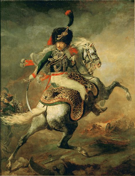 "Oficial de cazadores a la carga", Óleo sobre lienzo, 1812
Museo del Louvre, París