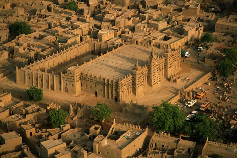 Foto aérea de la Gran Mezquita de Djenné - Servicio Informativo de la Construcción