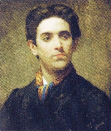 Daniel Zuloaga. Retratado a los dieciocho años por su cuñado el pintor Ignacio Suárez Llanos (1830-1881)