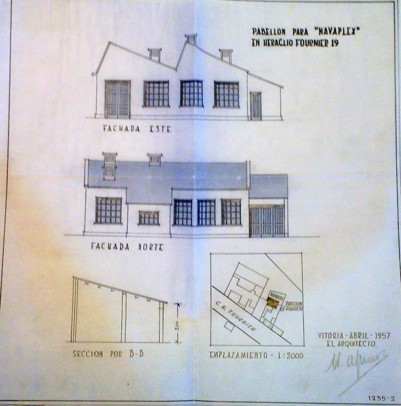 Plano de situación, planta y fachadas