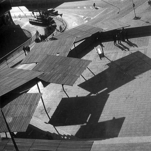 Cubiertas en la Plaza Mayor de Parets del Vallés.