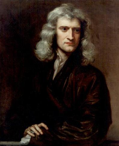 Retrato de Newton pintado por Godfrey Kneller en 1689