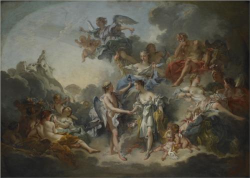 Pintura de 1744 en el Museo de Bellas Artes de Rouen, Francia