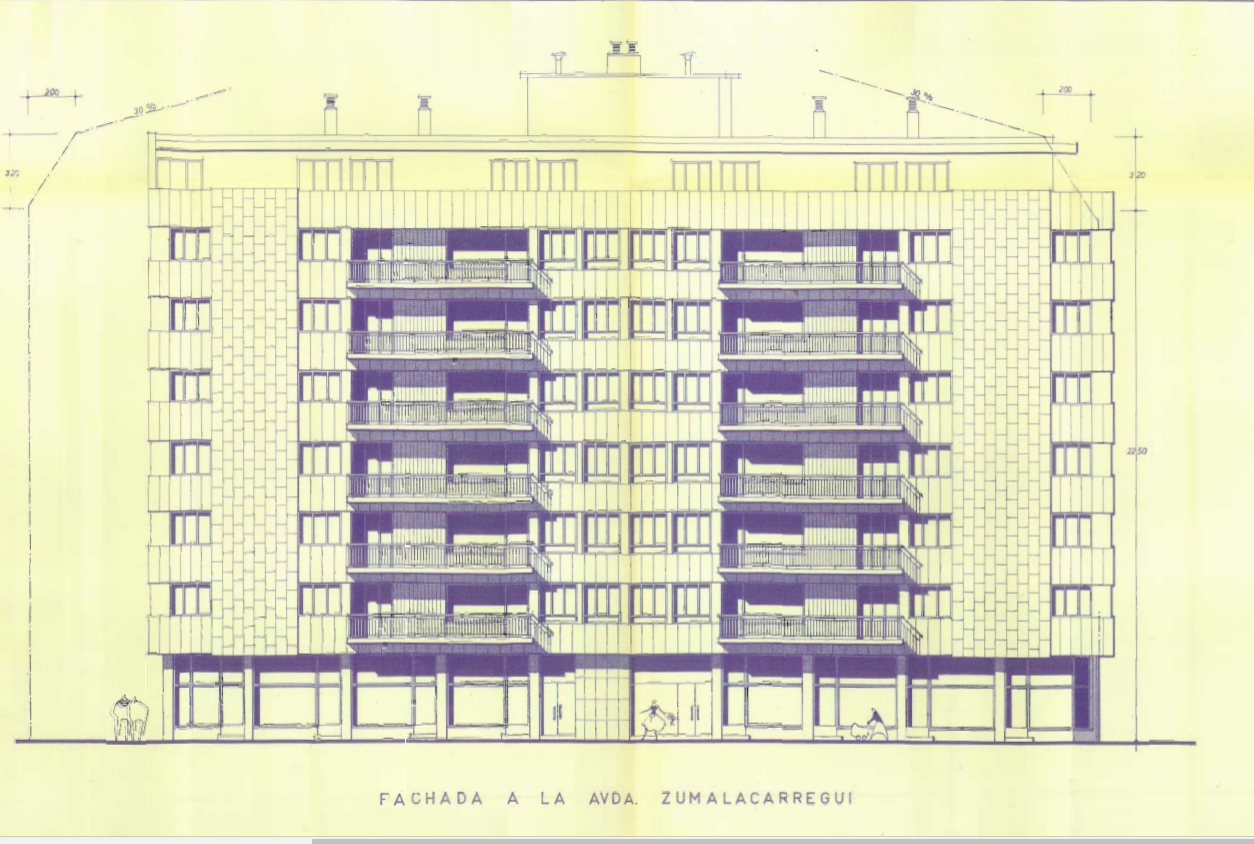 Fachada a av. Zumalacárregui