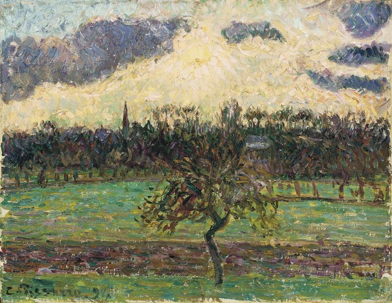 Prados de Éragny, el manzano. Camille Pissarro. Colección Carmen Thyssen