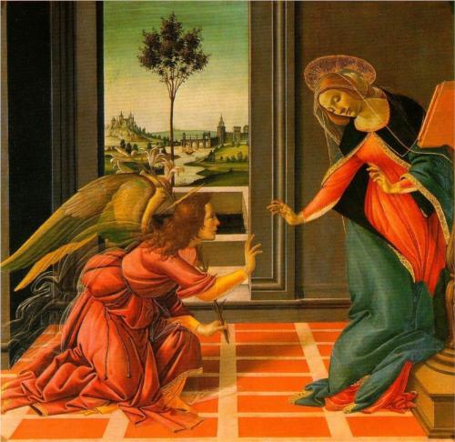 Pintura de 1489 en la Galería de los Uffizi de Florencia