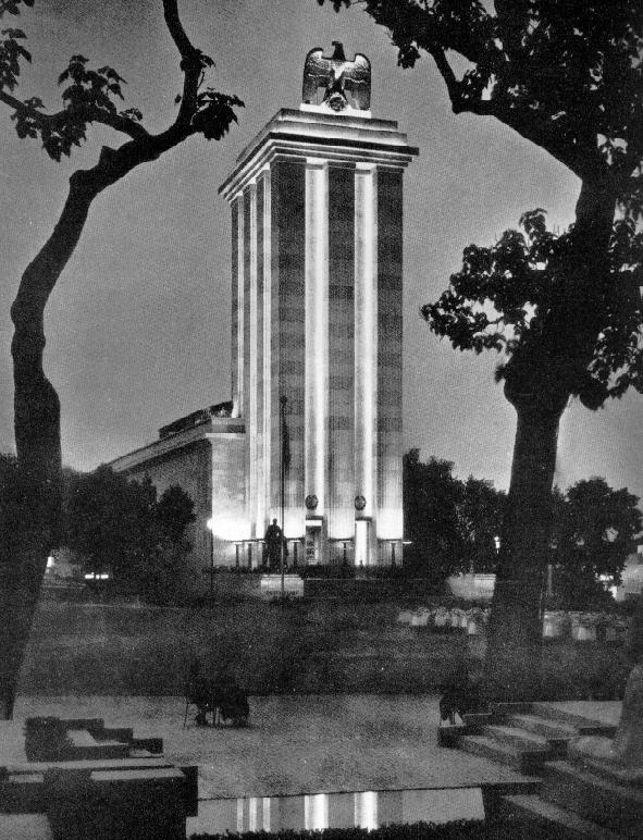 Pabellón alemán en la exposición universal de París, 1937.