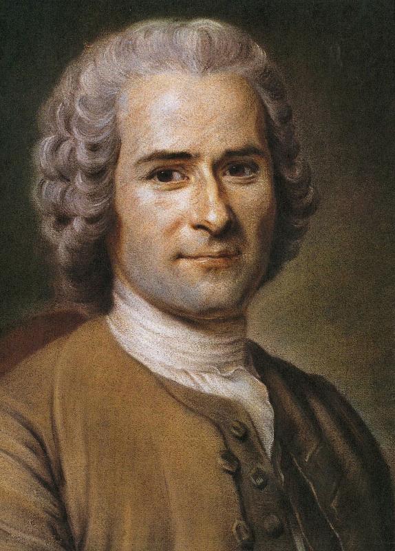 Retrato de Rousseau a los 41 años pintado por Quentin La Tour