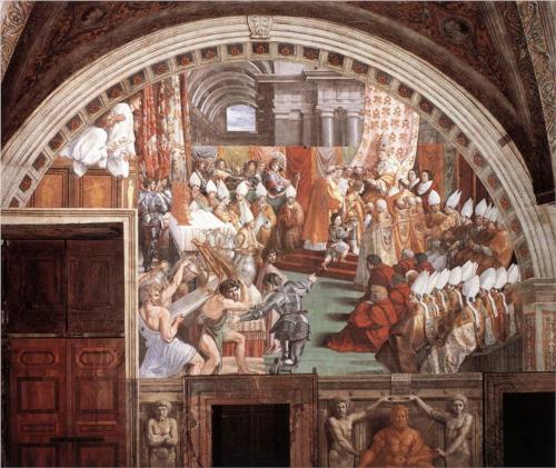 Fresco de 1514 en la Estancia del Incendio del Borgo, Museos Vaticanos, Santa Sede