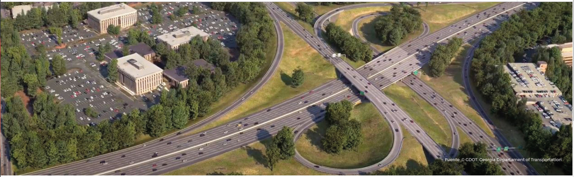 Imagen del intercambiador nuevo en Georgia Atlanta Estados Unidos