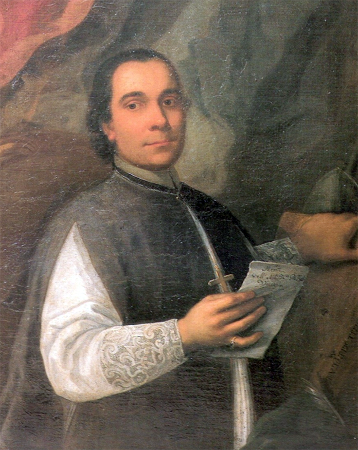 Giovanni Serenario  (1700-1759). Retrao de Giovani Barrista VACCARINI. Palermo. Biblioteca Comunale.