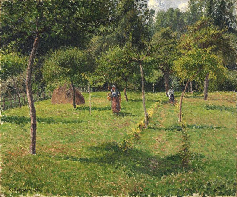 El huerto en Éragny. Camille Pissarro. Colección Carmen Thyssen