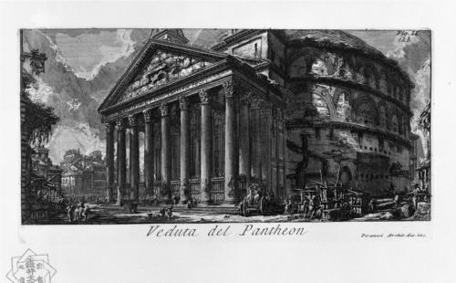 Grabado de 1756 en la colección de grabados de las Antigüedades Romanas