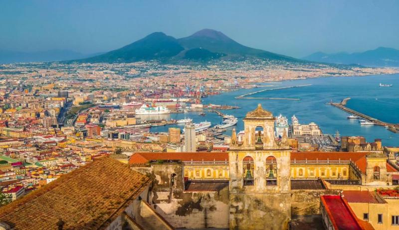 Vista de la bahía de Nápoles