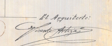 Firma de proyecto. ARTIGAS ALBERTI, Vicenç