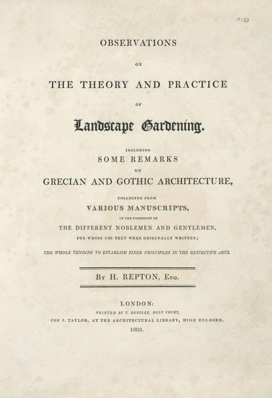 Observations on the Theory and Practice of Landscape Gardening