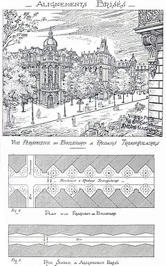 Diseño del Boulevard en planta y croquis