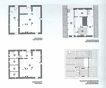 Planta sótano. Planta bajocubierta.
Planta baja. Estructura de bajocubierta