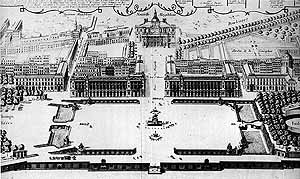 El proyecto de Gabriel para la plaza de Luis XV, actual Plaza de la Concordia.