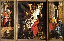 Tríptico. Óleo sobre lienzo, 420 x 310 cm. (panel central)
Catedral de Amberes